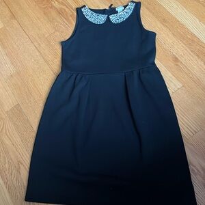 Girls Black Formal dress with sequin collar
